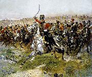 Edouard Detaille Charge of the 4th Hussars at the battle of Friedland, 14 June 1807 china oil painting artist